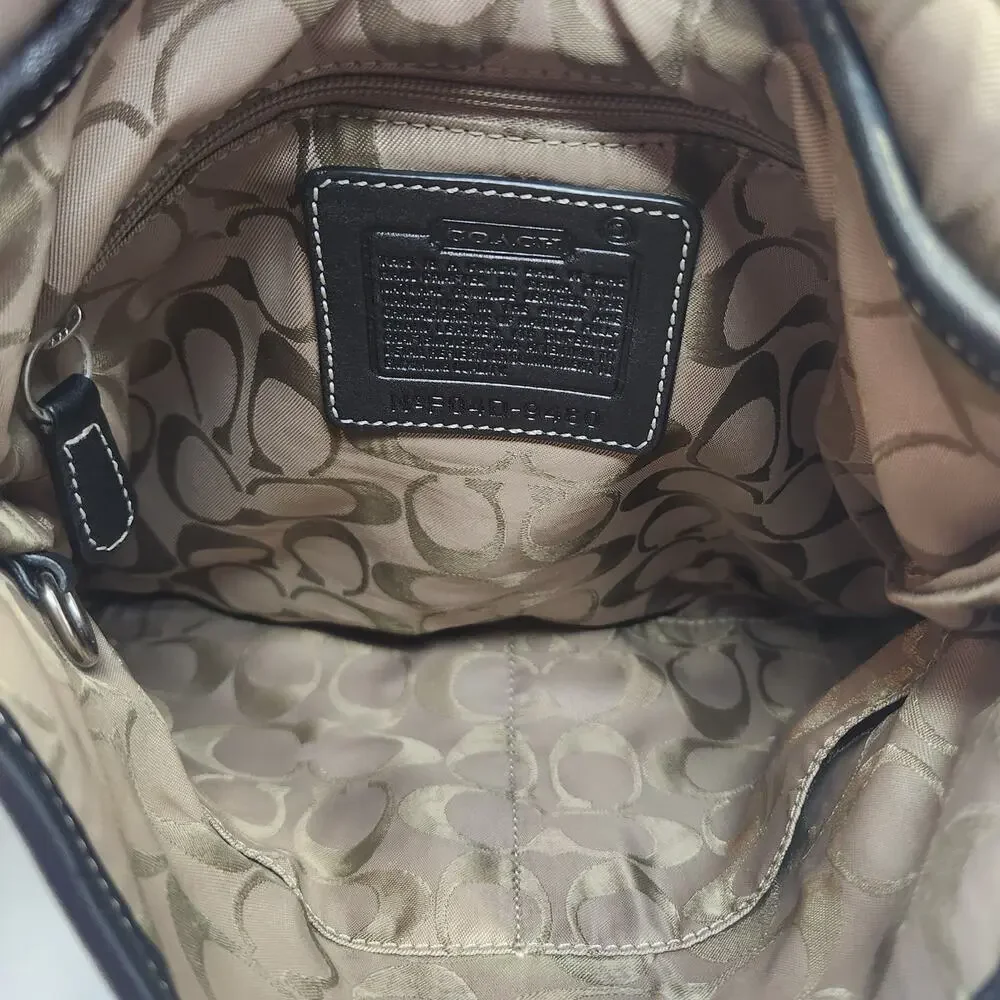 Coach 9480 Soho Flap Satchel Black Leather Crossbody Bag Vintage Designer 1990s